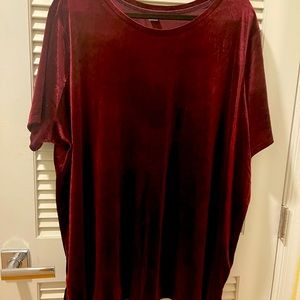 Old Navy women’s plus dark red velvet shirt 3X